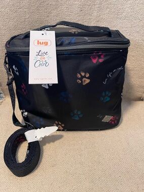 Lug Nibble Lunchbox in Paw Print pattern NWT